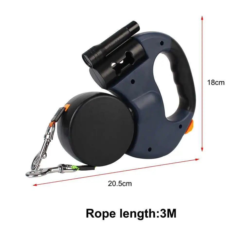 Auto Retractable Double-Ended Dog Leash 3m