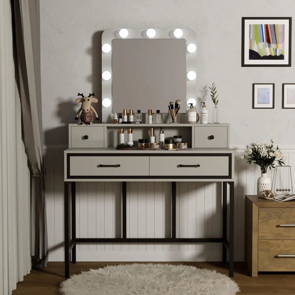 Makeup Table with Adjustable Lights