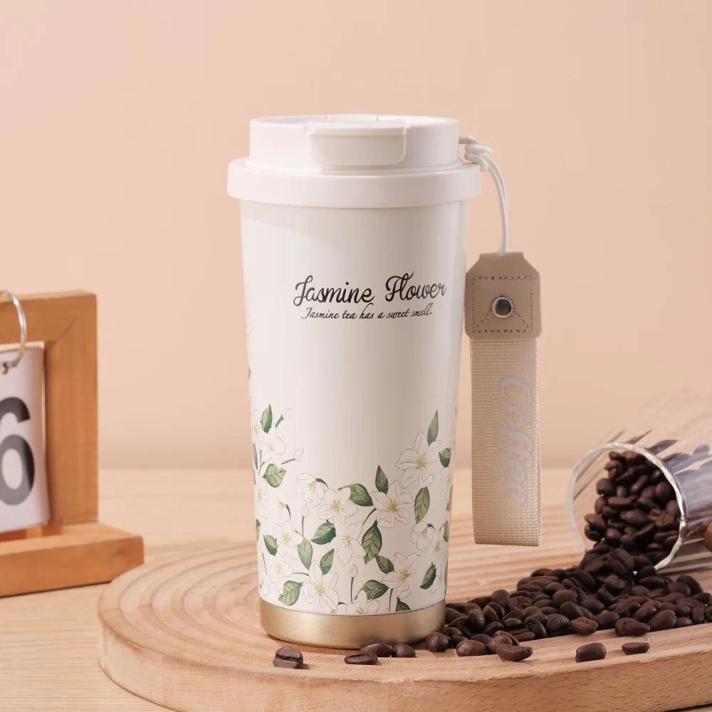 Flower Stainless Steel Insulated Cups 500ml
