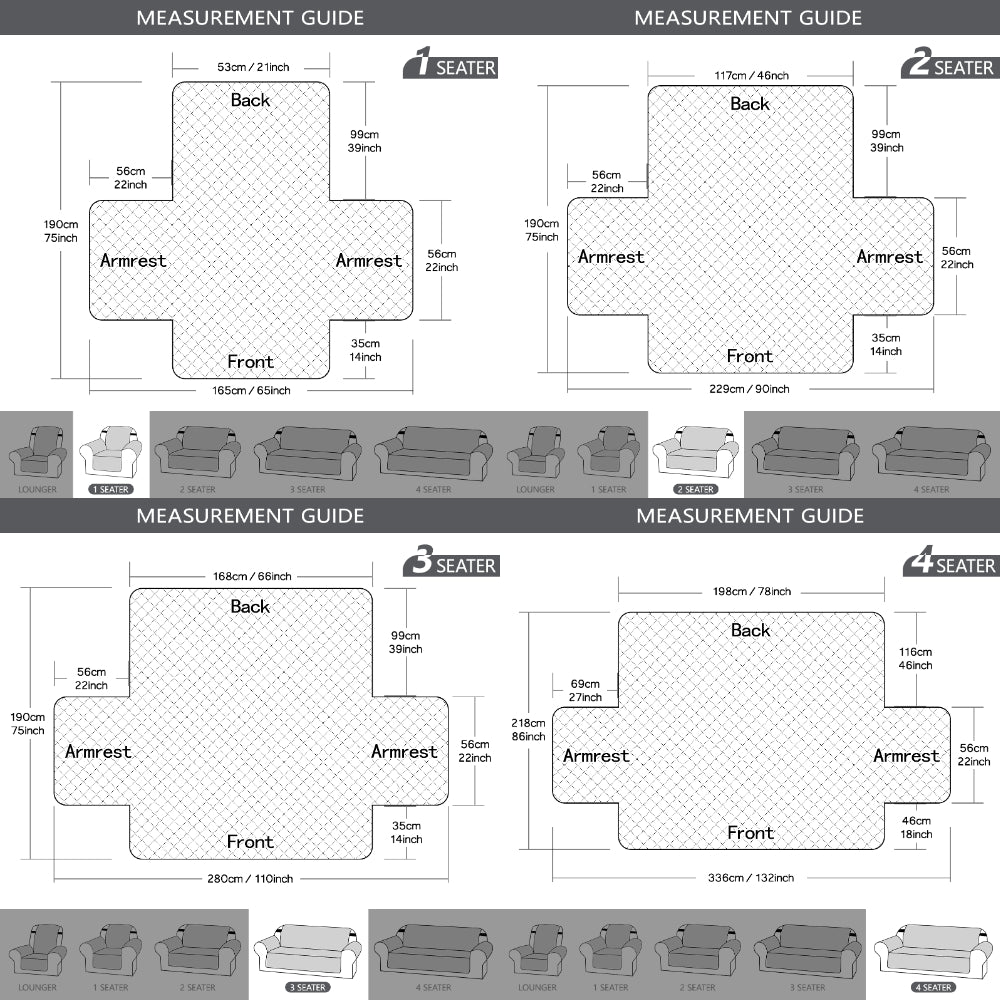 Washable and Waterproof Sofa Cover for Family with Kids and Pets