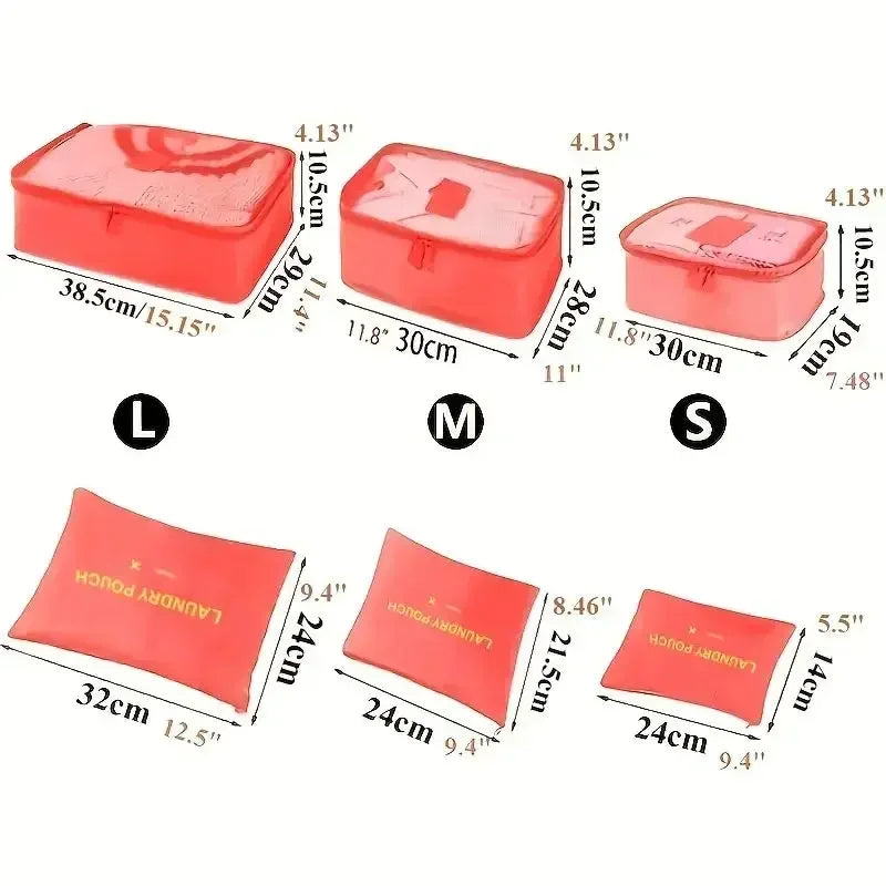 Travel 6-piece storage bag set