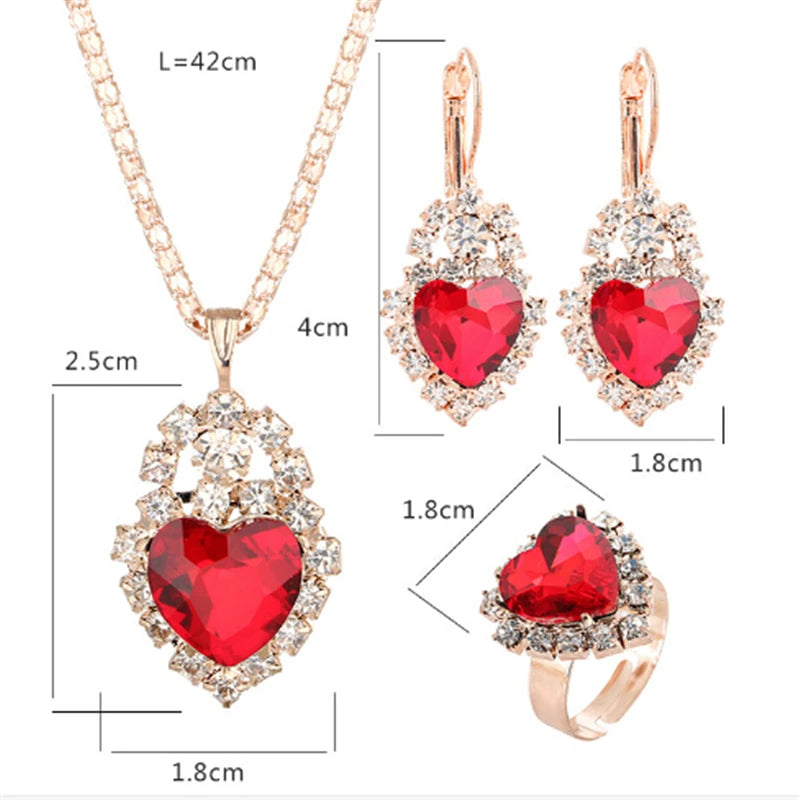 Gold-Color Zirconia Jewellery set