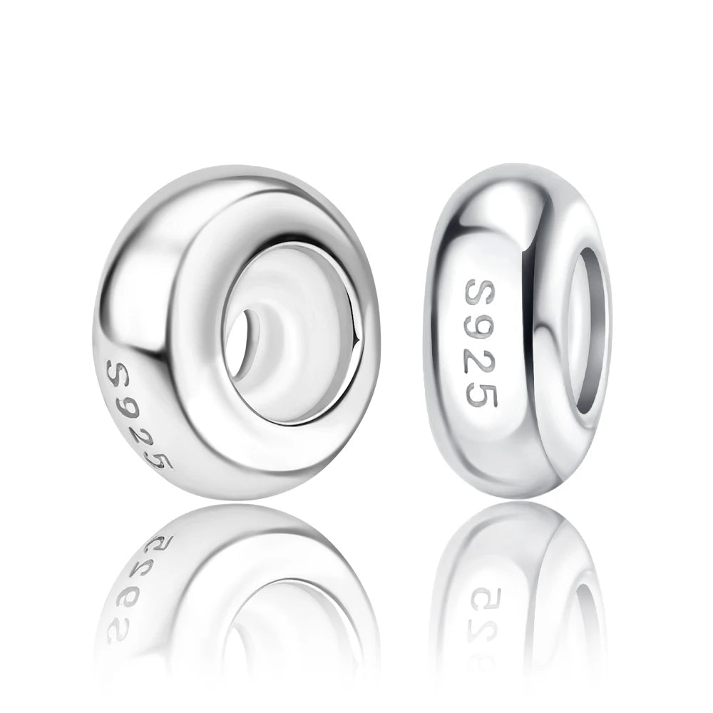 925 Sterling Silver June Birthstone Heart Beads & Sun And Moon Medal Pendant