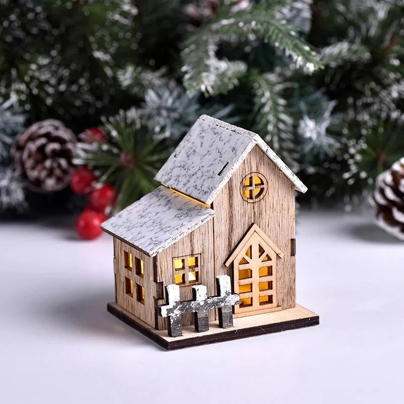 Christmas LED Light Wooden House