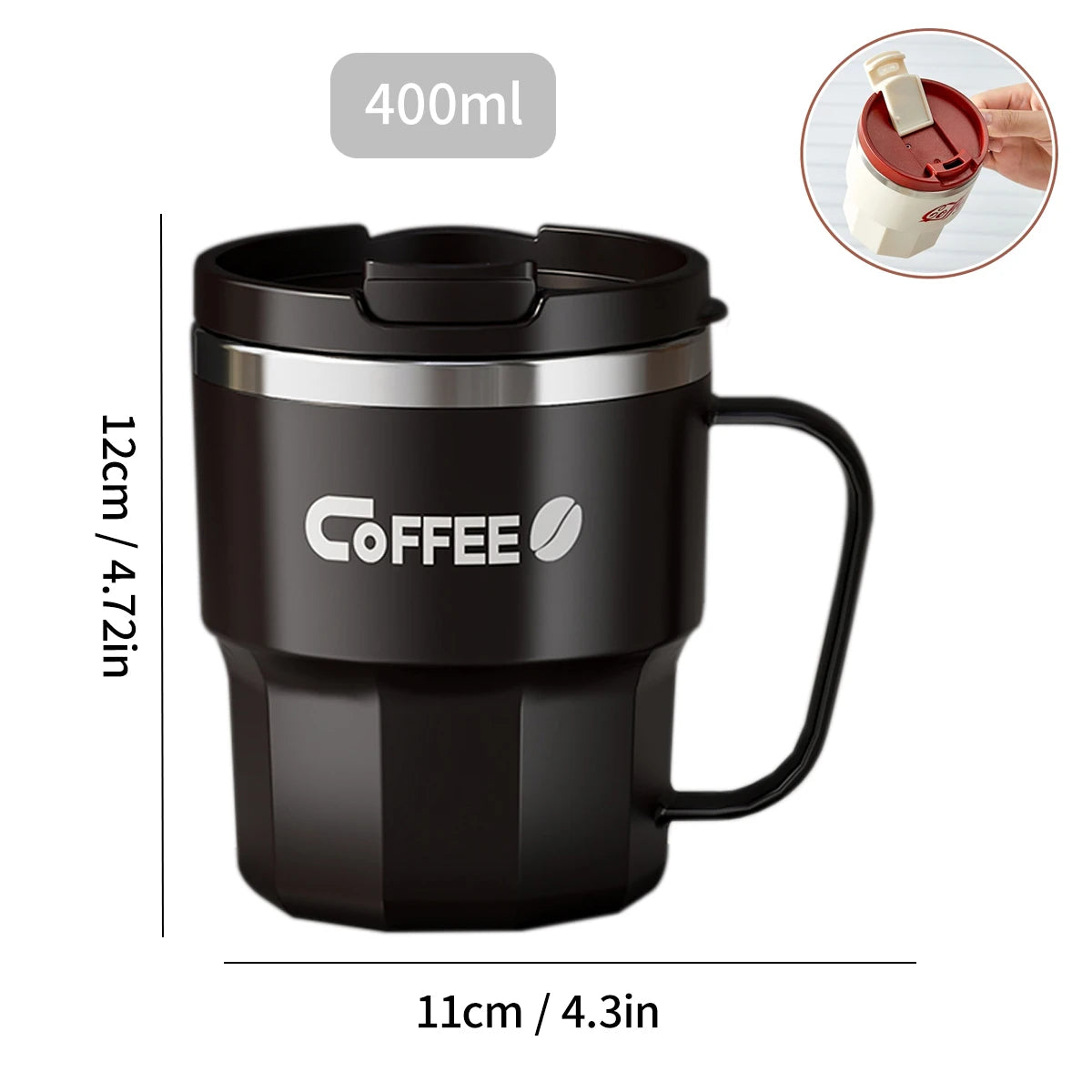 WORTHBUY 304 Stainless Steel Double Wall Insulated Coffee Cup
