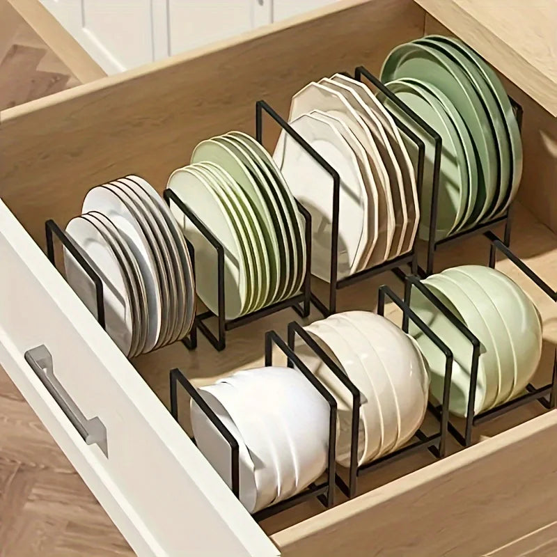 1pc Sleek Metal Dish Rack Set