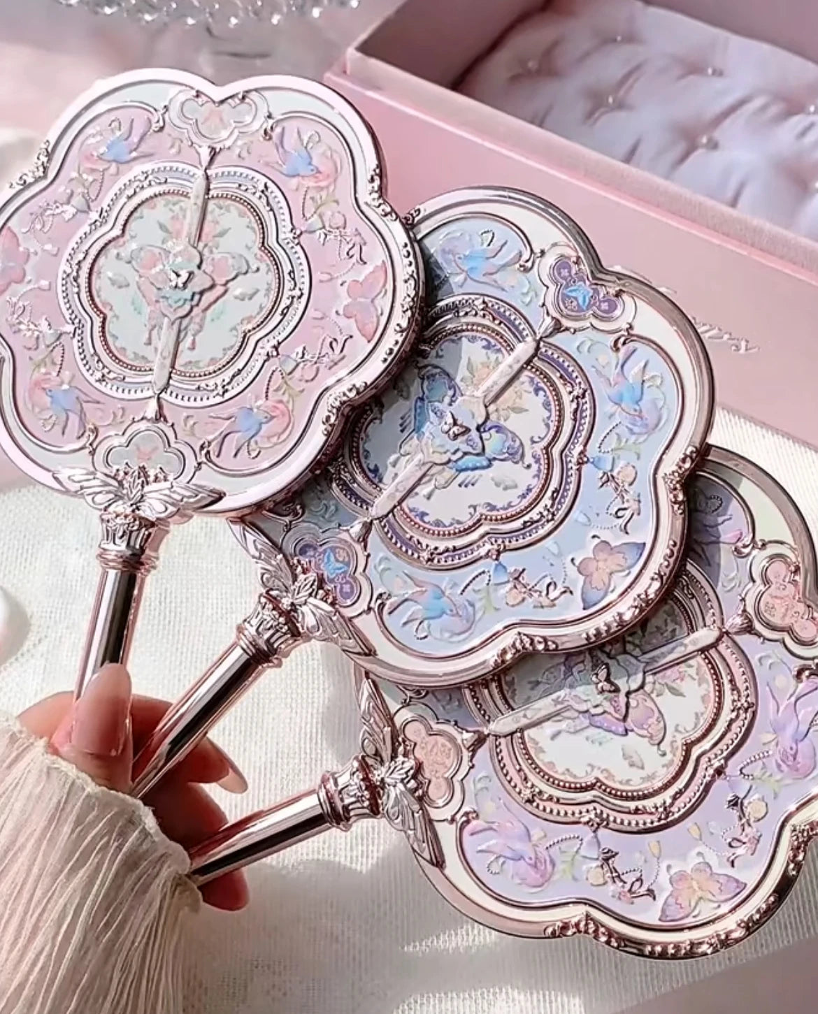 Flower Knows All Series Hand Held Mirror