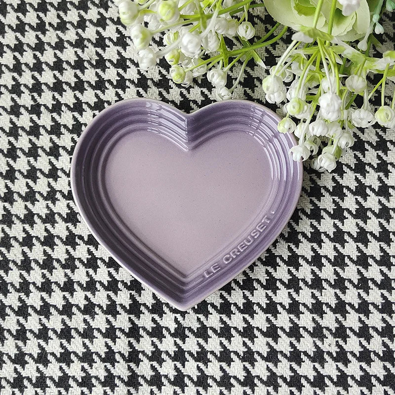 12cm Gradient Heart-shaped Ceramic Dishes