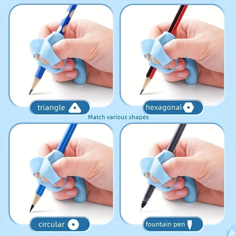 Elephant shaped pencil gripper 4pcs
